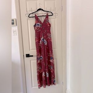 Garage Maxi dress in Dark Red
